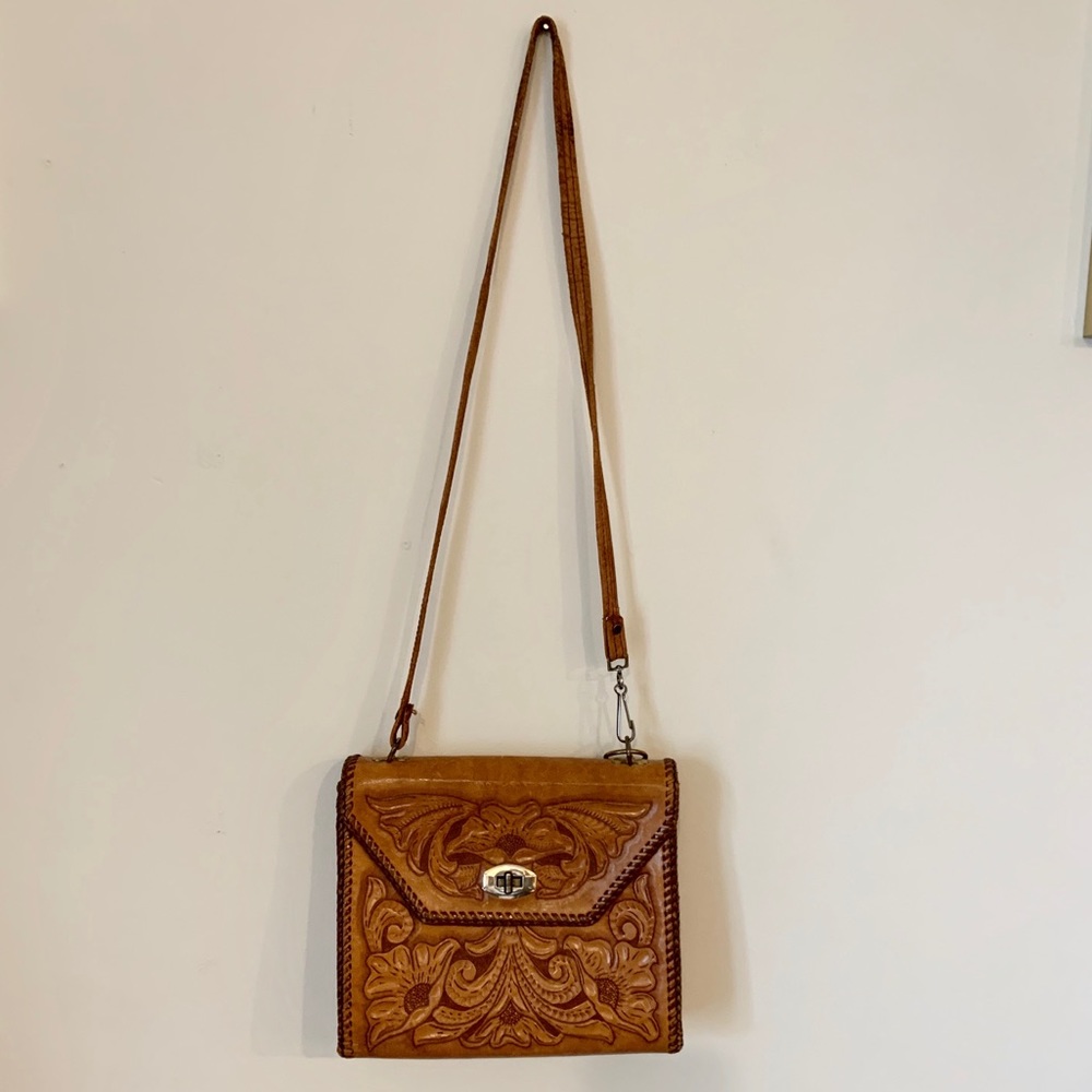 Ornate Leather Crossbody Bag!